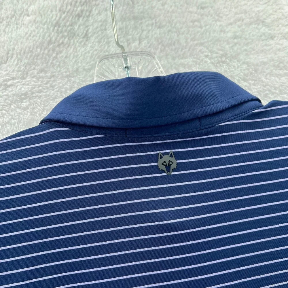 Greyson Polo Shirt Mens XL Relaxed Blue Golf Purple Striped Collared Top *C21* - Picture 15 of 15